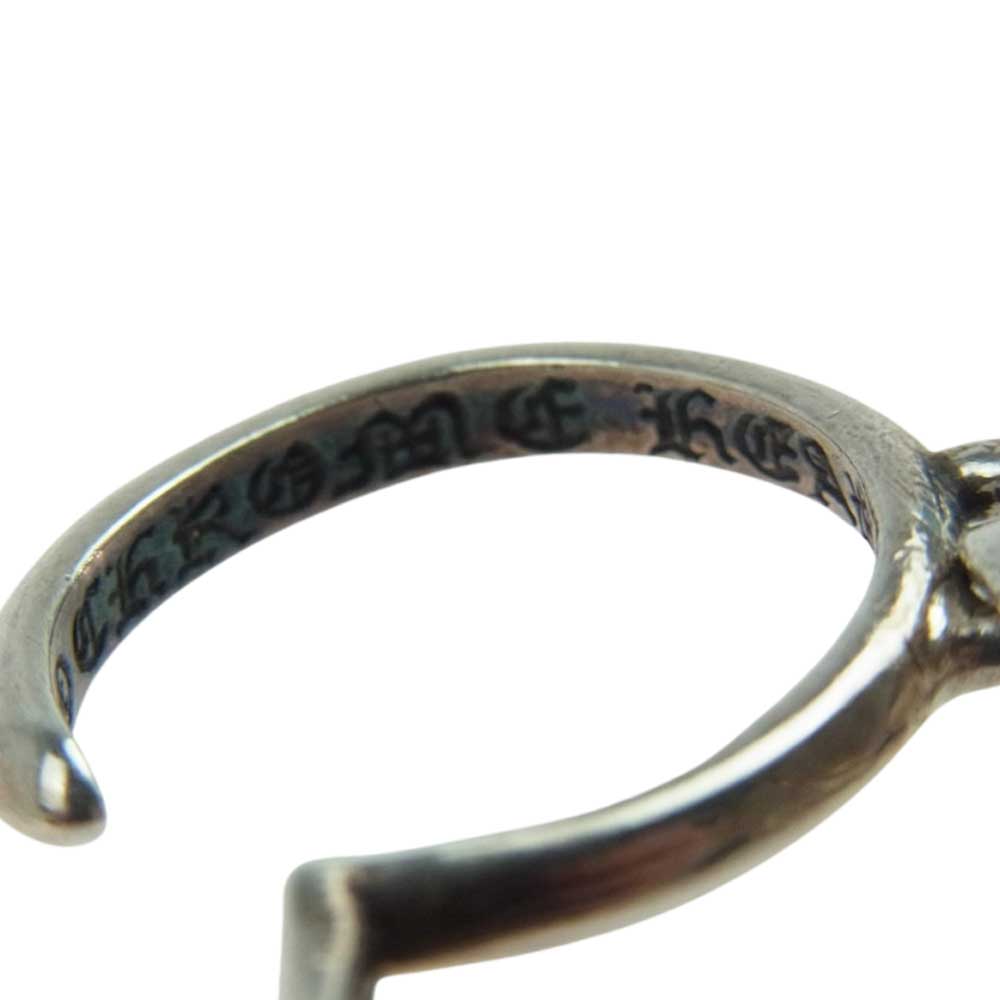 CHROME HEARTS クロムハーツ（原本無） タイニー CHクロス フープ ピアス シルバー系【中古】