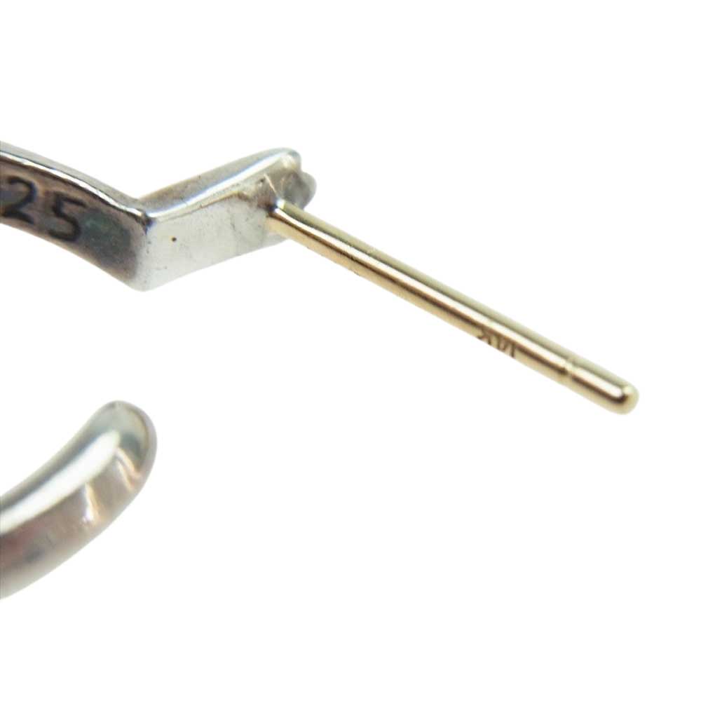 CHROME HEARTS クロムハーツ（原本無） タイニー CHクロス フープ ピアス シルバー系【中古】