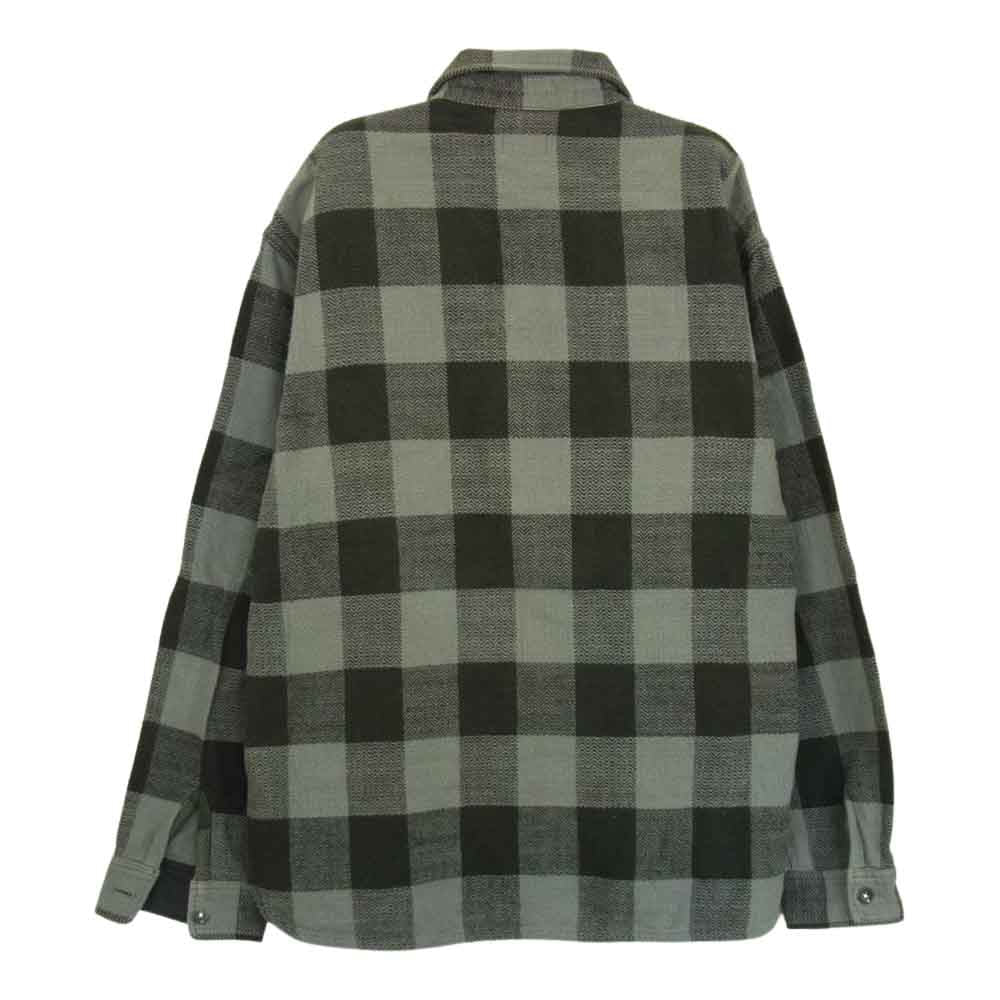 THE FLAT HEAD ザフラットヘッド ヘビーネル チェックシャツ グレー系 42【中古】