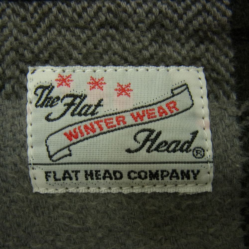 THE FLAT HEAD ザフラットヘッド ヘビーネル チェックシャツ グレー系 42【中古】