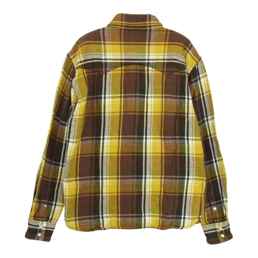 THE FLAT HEAD ザフラットヘッド ヘビーネル チェック ウェスタン シャツ ブラウン系 ブラウン系 42【中古】