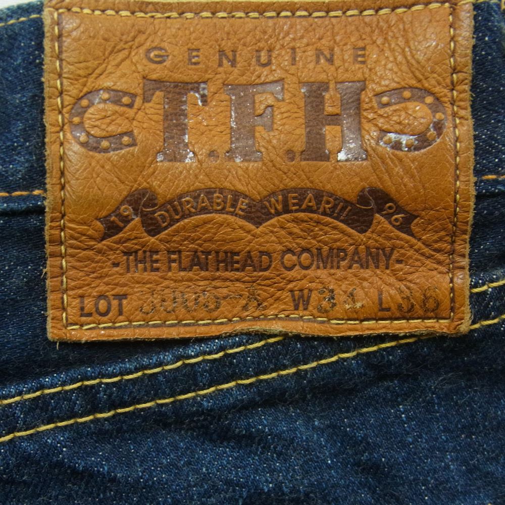 THE FLAT HEAD ザフラットヘッド 3005-A ストレート PIONEER SERIES デニム パンツ インディゴブルー系 W34 L36【中古】