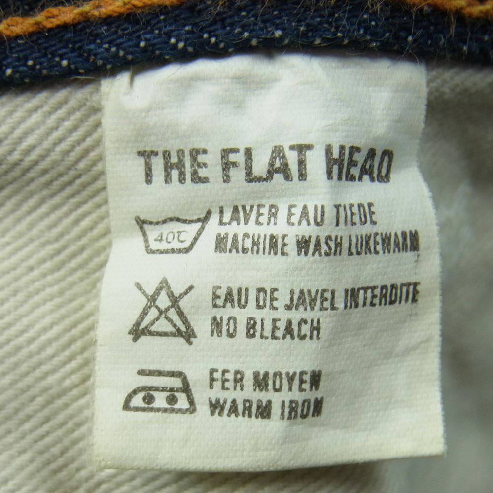 THE FLAT HEAD ザフラットヘッド 3005-A ストレート PIONEER SERIES デニム パンツ インディゴブルー系 W34 L36【中古】