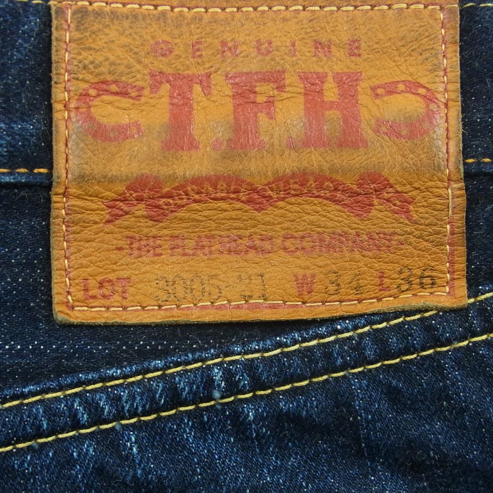 THE FLAT HEAD ザフラットヘッド 3005-21 ストレート PIONEER SERIES デニム パンツ インディゴブルー系 W34 L36【中古】