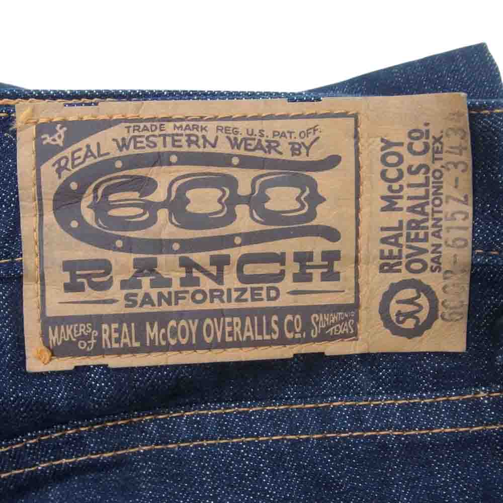 The REAL McCOY'S ザリアルマッコイズ 615Z ブーツカット デニム パンツ インディゴブルー系【中古】