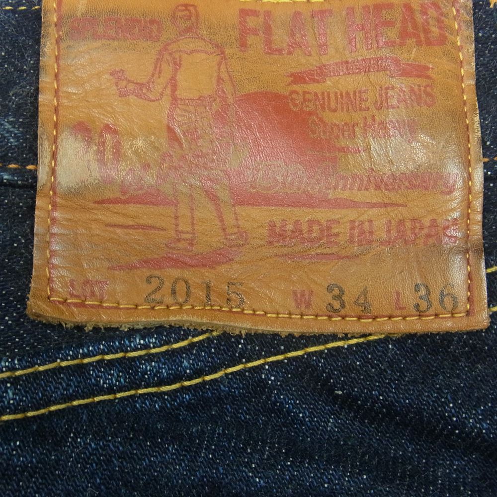 THE FLAT HEAD ザフラットヘッド 2015 20 OZ デニム パンツ インディゴブルー系 W34 L36【中古】
