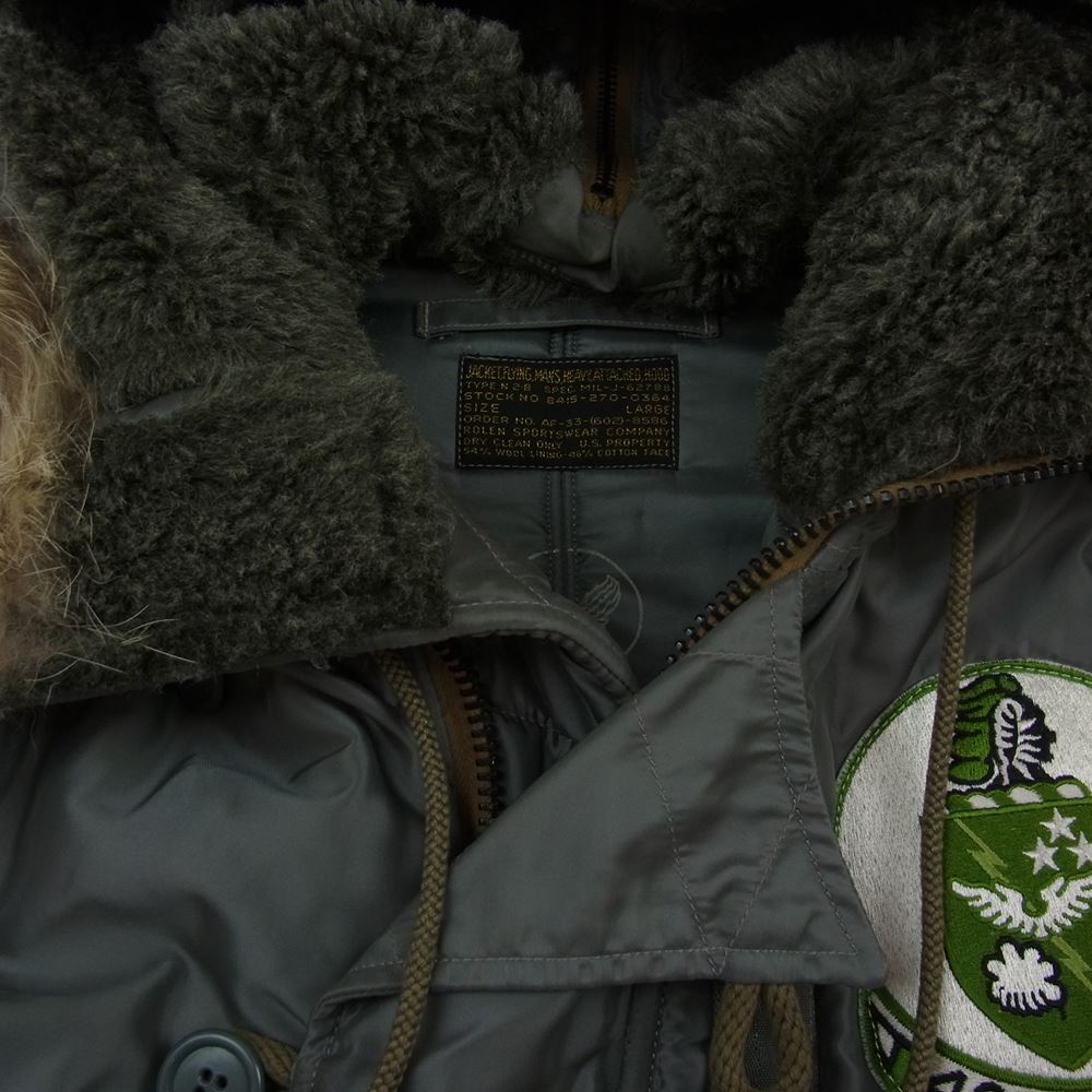 The REAL McCOY'S ザリアルマッコイズ MJ7131 TYPE N-2B ROLEN SPORTSWEAR 実名復刻 フライトジャケット カーキ系 L【中古】