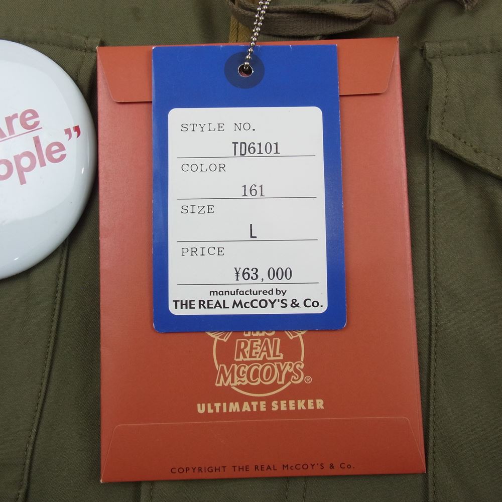 The REAL McCOY'S ザリアルマッコイズ TD6101 M-65 Field Jacket King Kong Company TAXI DRIVER Model フィールド ジャケット タクシードライバーモデル ミリタリー ジャケット カーキ系 L【中古】
