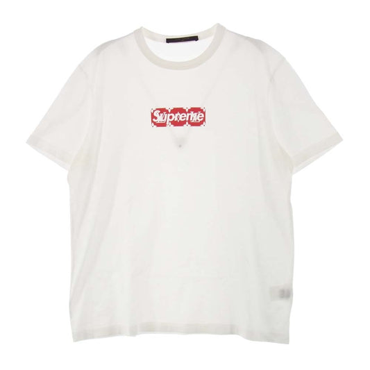 Supreme シュプリーム 17AW × LOUIS VUITTON ルイヴィトン Box Logo Tee LVボックスロゴ 半袖 Tシャツ ホワイト系 M【中古】