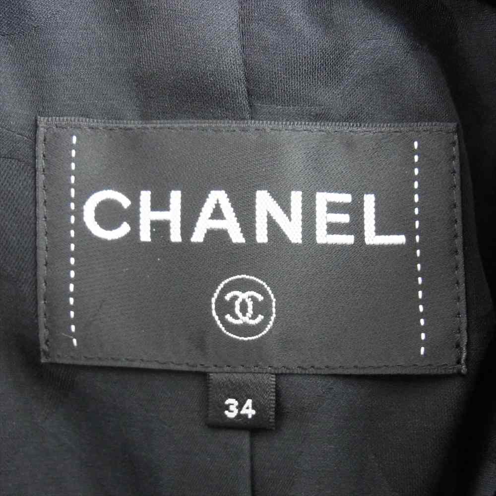 CHANEL シャネル 21SS P72503V64213 裏地シルク マルチカラー ツイード ジャケット マルチカラー系 34【美品】【中古】