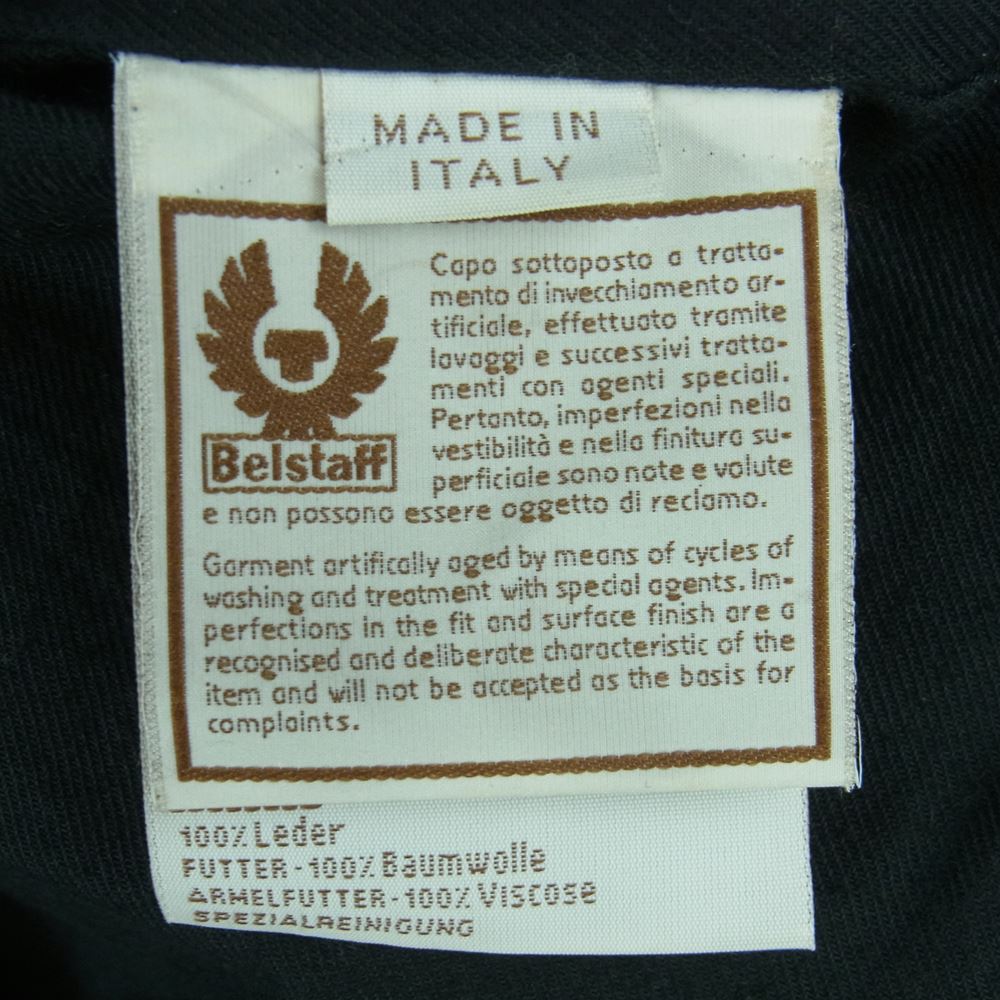 BELSTAFF ベルスタッフ LEATHER MASTER レザー マスター モーターサイクル ライダース ジャケット ブラック系 L【中古】
