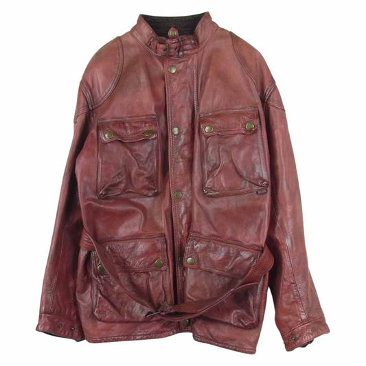 BELSTAFF ベルスタッフ TRIALMASTER PANTHER JACKET トライアルマスター パンサー レザー ジャケット レッド系 L【中古】