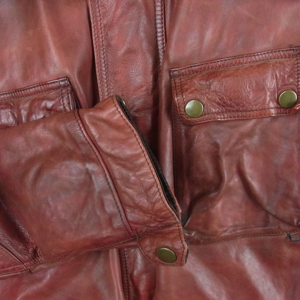 BELSTAFF ベルスタッフ TRIALMASTER PANTHER JACKET トライアルマスター パンサー レザー ジャケット レッド系 L【中古】
