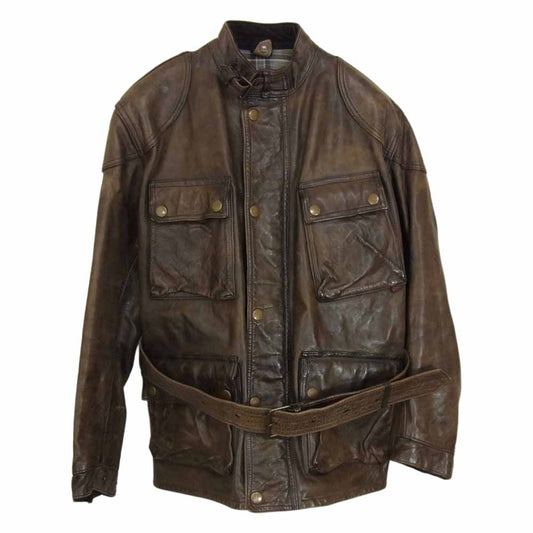 BELSTAFF ベルスタッフ TRIALMASTER PANTHER JACKET トライアルマスター パンサー レザー ジャケット ブラウン ブラウン系 L【中古】