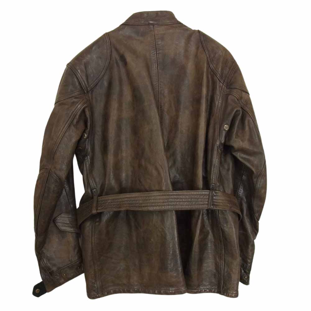 BELSTAFF ベルスタッフ TRIALMASTER PANTHER JACKET トライアルマスター パンサー レザー ジャケット ブラウン ブラウン系 L【中古】