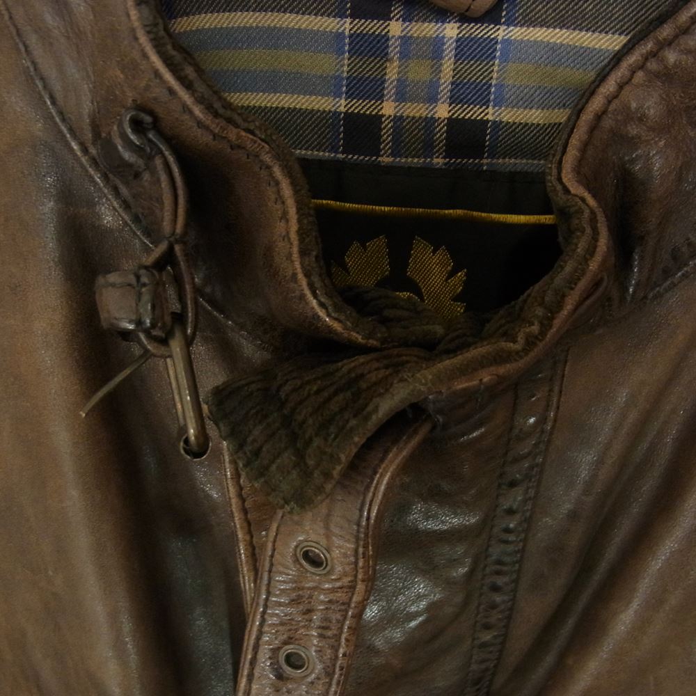 BELSTAFF ベルスタッフ TRIALMASTER PANTHER JACKET トライアルマスター パンサー レザー ジャケット ブラウン ブラウン系 L【中古】