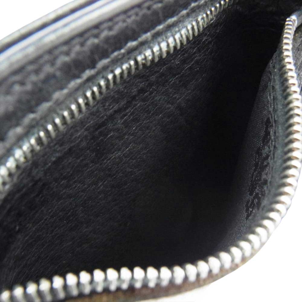 CHROME HEARTS クロムハーツ（原本無） 3FOLD 3フォールド クロスボタン レザー ウォレット ブラック系【中古】