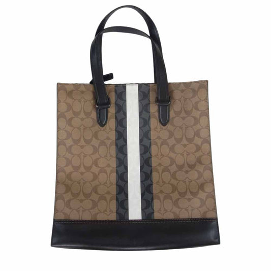 COACH コーチ G2022 6707 2WAY グラハム ストラクチャード トート ブラック系 ブラウン系【中古】