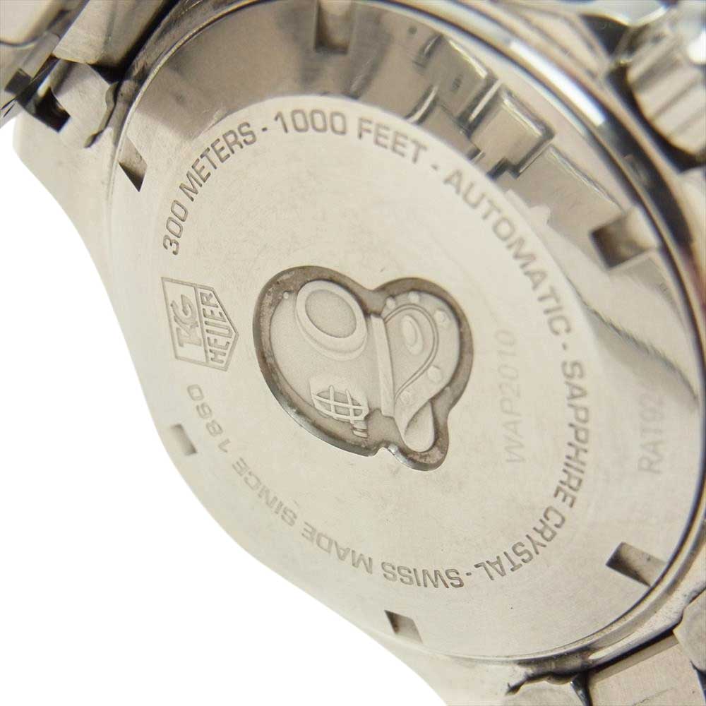 TAG HEUER タグホイヤー WAP2010 アクアレーサー 黒文字盤 SS AT オートマチック 自動巻き 腕時計 ウォッチ シルバー系【中古】
