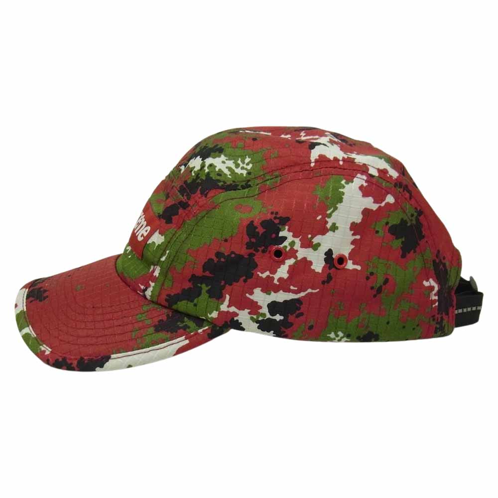 Supreme シュプリーム 21AW Camo Ripstop Camp Cap カモ リップストップ キャンプ キャップ レッド系【中古】