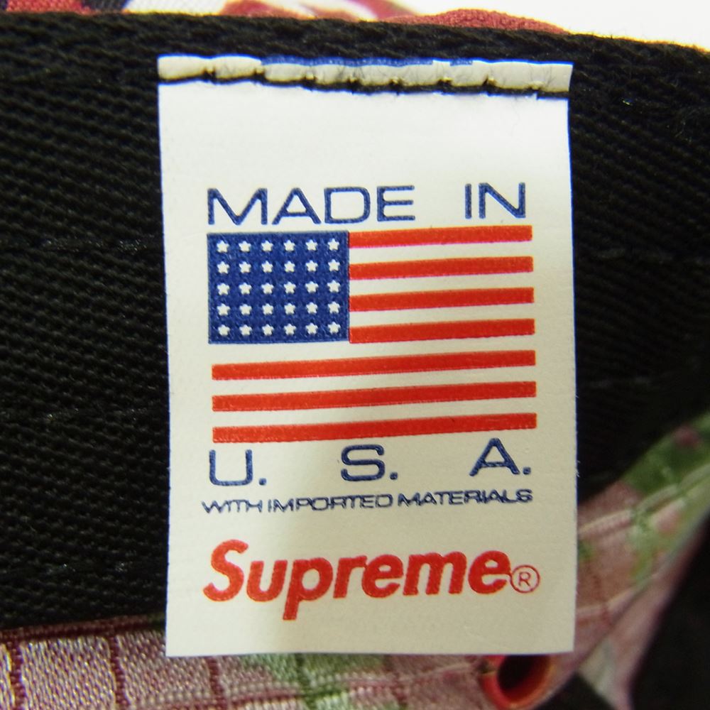 Supreme シュプリーム 21AW Camo Ripstop Camp Cap カモ リップストップ キャンプ キャップ レッド系【中古】