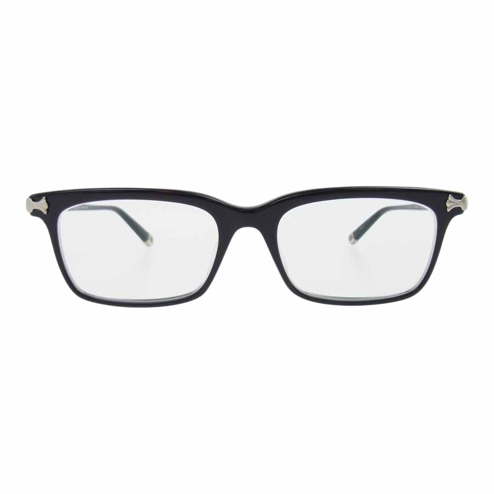 CHROME HEARTS クロムハーツ（原本無） FUN HATCH-A クロステンプル スクエア フレーム 眼鏡 ブラック系【中古】