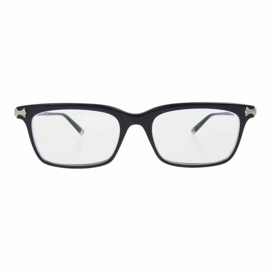 CHROME HEARTS クロムハーツ（原本無） FUN HATCH-A クロステンプル スクエア フレーム 眼鏡 ブラック系【中古】