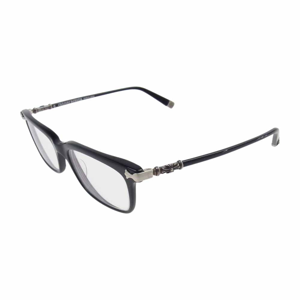 CHROME HEARTS クロムハーツ（原本無） FUN HATCH-A クロステンプル スクエア フレーム 眼鏡 ブラック系【中古】