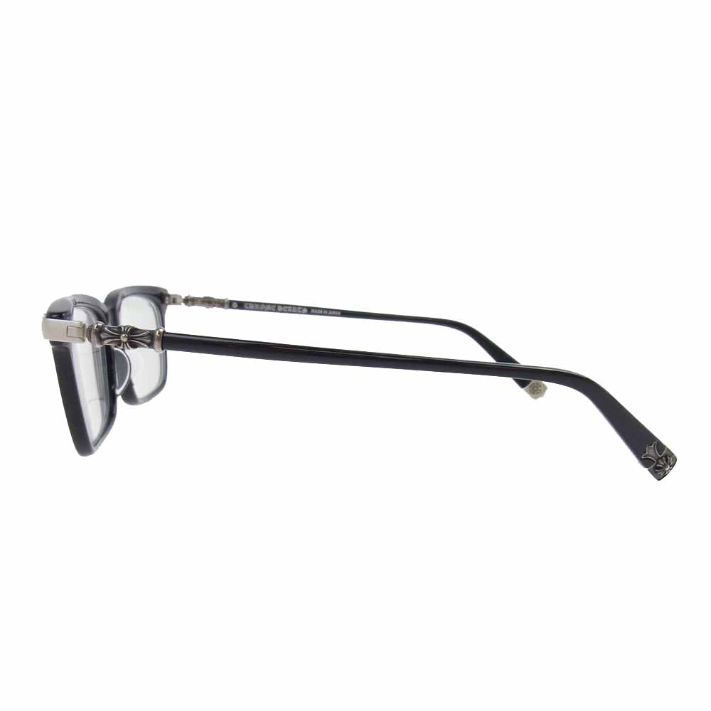 CHROME HEARTS クロムハーツ（原本無） FUN HATCH-A クロステンプル スクエア フレーム 眼鏡 ブラック系【中古】