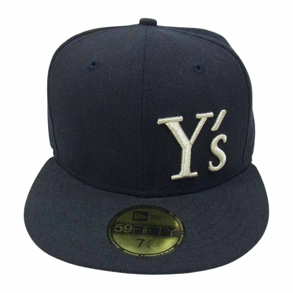Yohji Yamamoto ヨウジヤマモト Y's ワイズ Newera ニューエラ ロゴ 刺繍 ベースボール キャップ ネイビー系 7　3/8【中古】