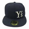 Yohji Yamamoto ヨウジヤマモト Y's ワイズ Newera ニューエラ ロゴ 刺繍 ベースボール キャップ ネイビー系 7　3/8【中古】