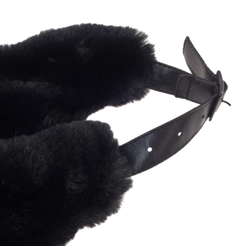 ノワール ケイニノミヤ コムデギャルソン AD2018 3B-J006 フェイクファー ハーネス ベスト ブラック系 S【中古】