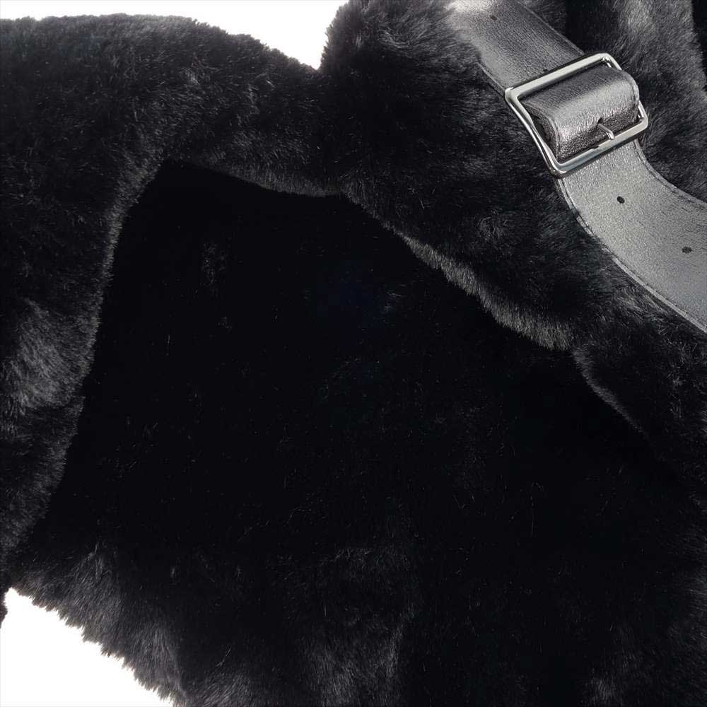 ノワール ケイニノミヤ コムデギャルソン AD2018 3B-J006 フェイクファー ハーネス ベスト ブラック系 S【中古】