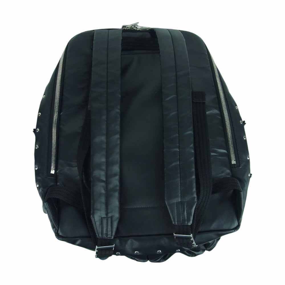 ノワール ケイニノミヤ コムデギャルソン 3T-K 206 フェイクレザー スモッキング スタッズ バックパック リュック ブラック系【中古】