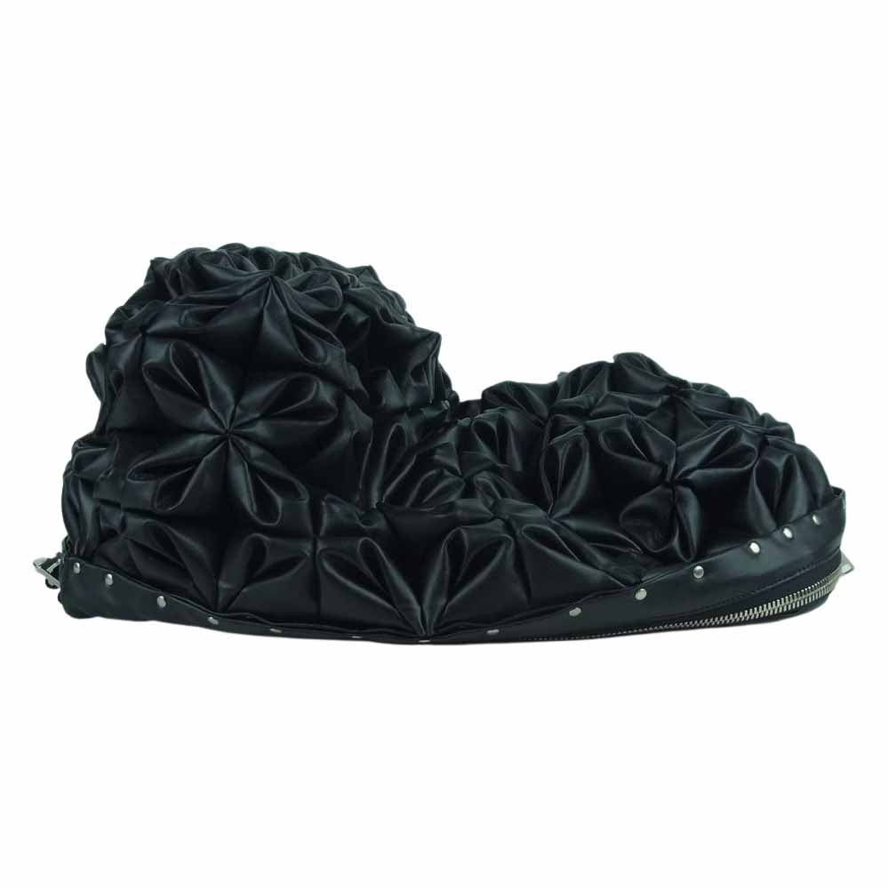 ノワール ケイニノミヤ コムデギャルソン 3T-K 206 フェイクレザー スモッキング スタッズ バックパック リュック ブラック系【中古】