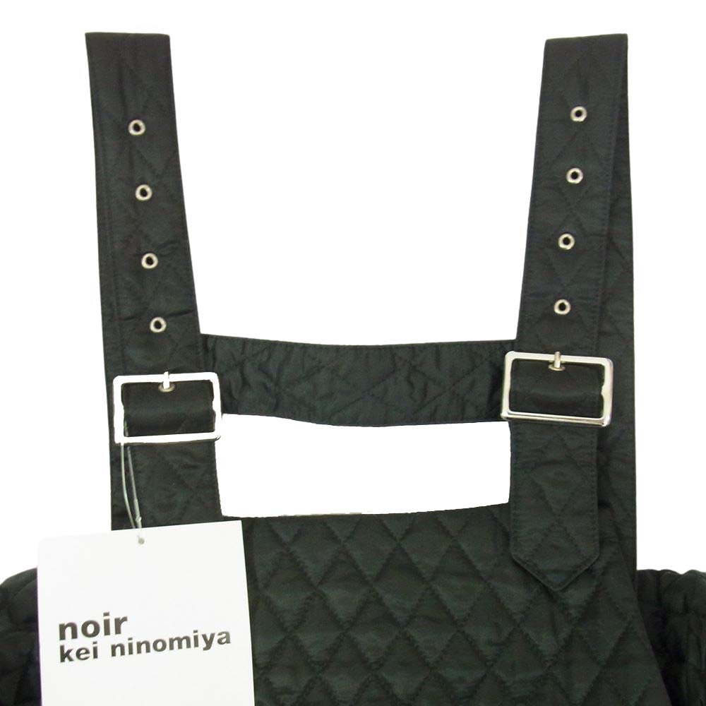 ノワール ケイニノミヤ コムデギャルソン 20AW 3F-A016 キルティング Aライン ジャンパースカート オールインワン オーバーオール ブラック系 S【中古】