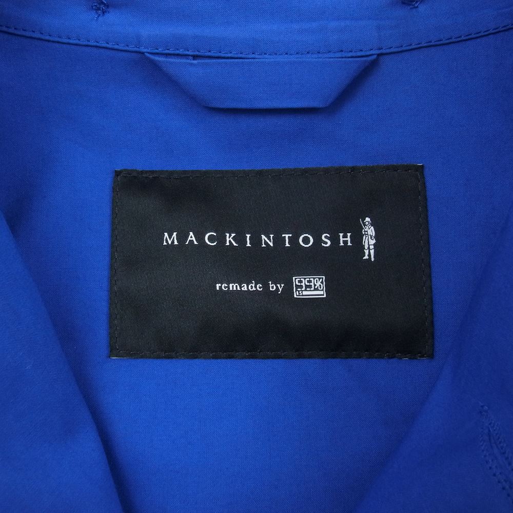 Mackintosh マッキントッシュ remade by 99%IS- リメイドバイナインティナインパーセントイズ スタッズ リメイク ゴム引き コート ブルー系 38【中古】