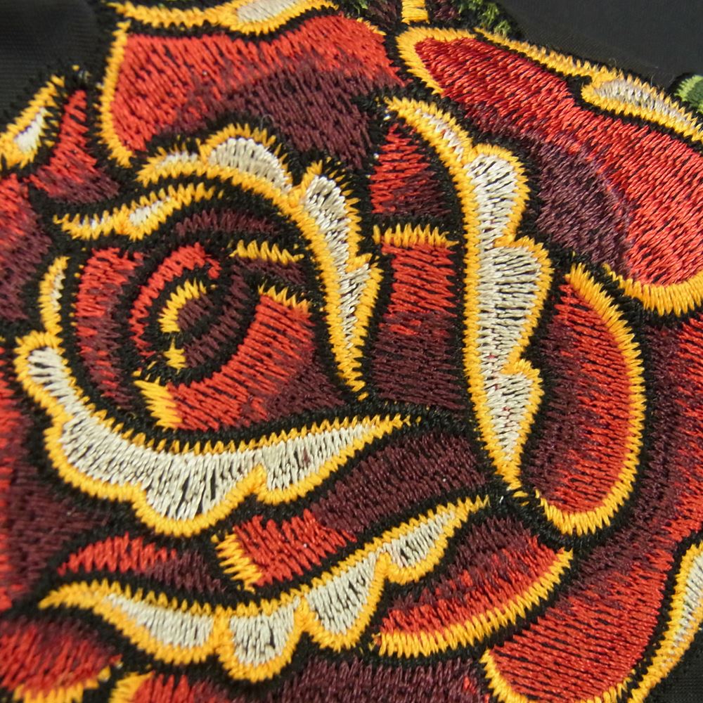 CRIMIE クライミー マリア 刺繍 ナイロン コーチ ジャケット ブラック