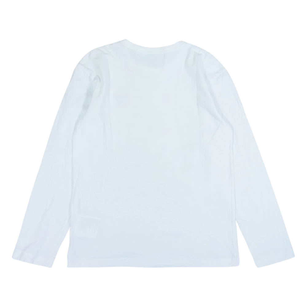 COMME des GARCONS コムデギャルソン AD2021 AZ-T118 PLAY プレイ ハート ワッペン 長袖 Tシャツ ホワイト系 M【中古】