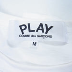 COMME des GARCONS コムデギャルソン AD2021 AZ-T118 PLAY プレイ ハート ワッペン 長袖 Tシャツ ホワイト系 M【中古】