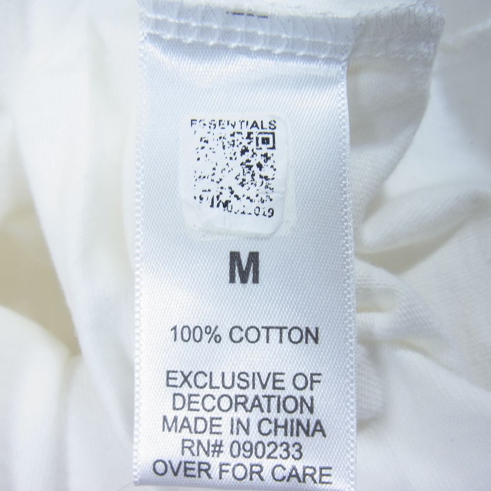 FEAR OF GOD フィアオブゴッド ESSENTIALS エッセンシャルズ バックプリント Tシャツ ホワイト系 M【中古】