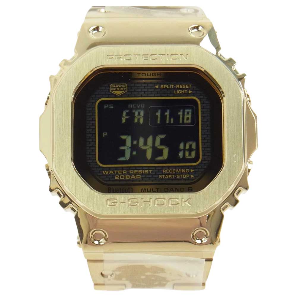 CASIO G-SHOCK カシオ ジーショック GMW-B5000GD-9JF フルメタル スクエア デジタル 電波ソーラー 腕時計 ウォッチ ゴールド系【新古品】【未使用】【中古】