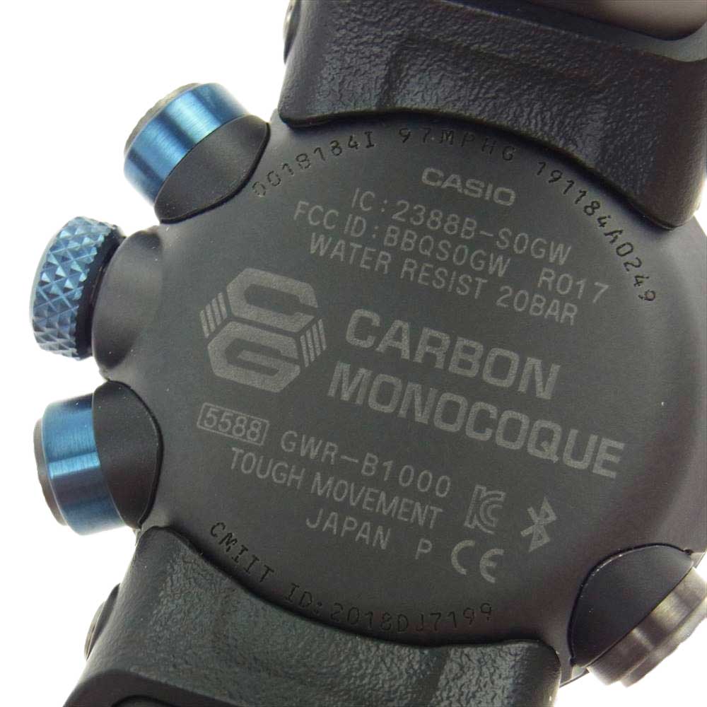 CASIO G-SHOCK カシオ ジーショック GWR-B1000-1A1JF MASTER OF G GRAVITYMASTER マスターオブジー グラビティマスター アナログ ソーラー 腕時計 ウォッチ ブラック系【美品】【中古】
