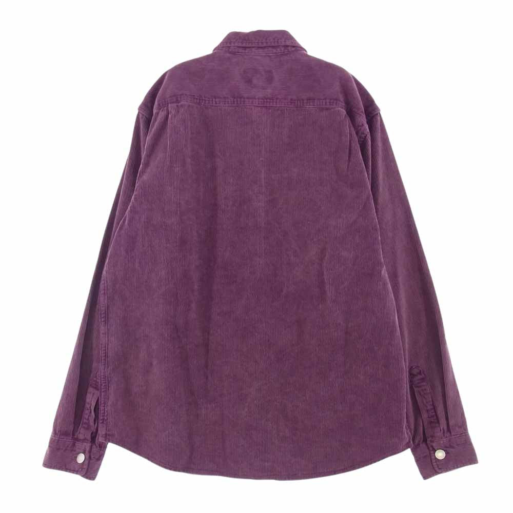 Supreme シュプリーム 21SS Washed Corduroy Shirt ウォッシュド コーデュロイ 長袖 シャツ パープル系 M【新古品】【未使用】【中古】