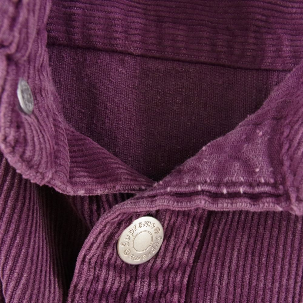 Supreme シュプリーム 21SS Washed Corduroy Shirt ウォッシュド コーデュロイ 長袖 シャツ パープル系 M【新古品】【未使用】【中古】