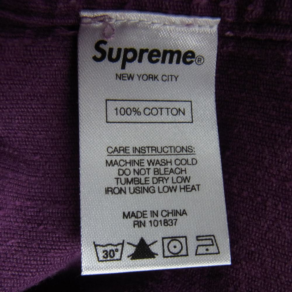 Supreme シュプリーム 21SS Washed Corduroy Shirt ウォッシュド コーデュロイ 長袖 シャツ パープル系 M【新古品】【未使用】【中古】