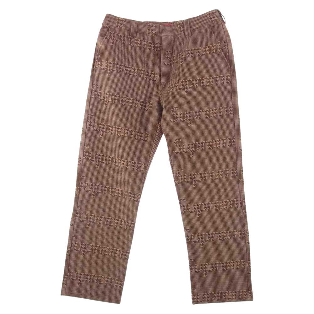 Supreme シュプリーム 20AW Work Pant Brown Houndstooth ハウンドトゥース ロゴ 千鳥 ワーク パンツ ブラウン系 32【新古品】【未使用】【中古】