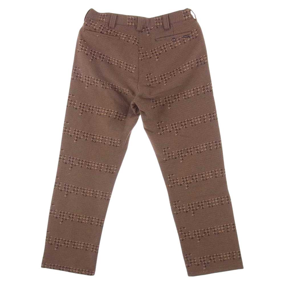 Supreme シュプリーム 20AW Work Pant Brown Houndstooth ハウンドトゥース ロゴ 千鳥 ワーク パンツ ブラウン系 32【新古品】【未使用】【中古】