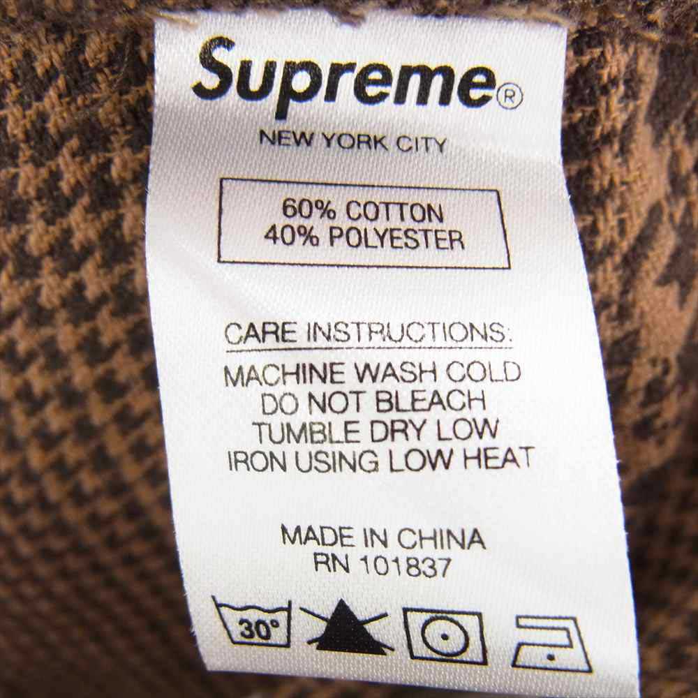 Supreme シュプリーム 20AW Work Pant Brown Houndstooth ハウンドトゥース ロゴ 千鳥 ワーク パンツ ブラウン系 32【新古品】【未使用】【中古】