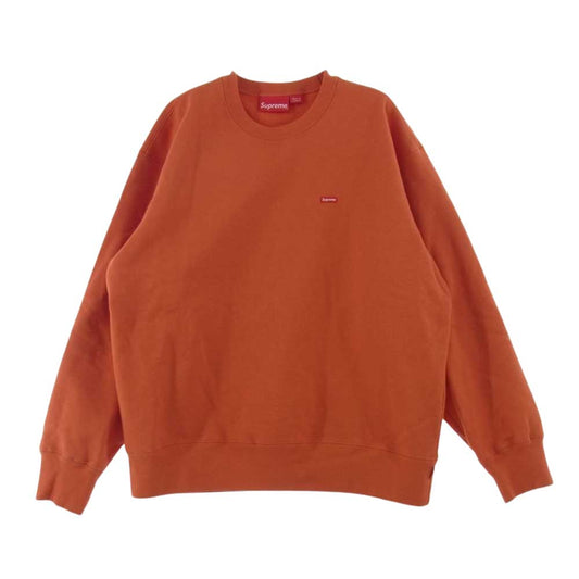 Supreme シュプリーム 21SS Small Box Crewneck スモールボックスロゴ クルーネック スウェット トレーナー オレンジ系 M【美品】【中古】